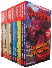 a collection of softcover Goosebumps books