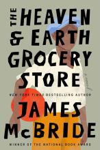 The heaven and earth grocery store by james mcbride book cover of a painting of a black person holding a pumpkin