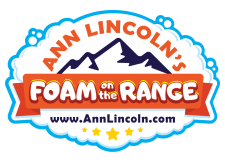 "logo of ann lincoln's foam on the range of foam and mountains"