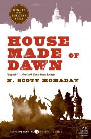 "house made of dawn by n. scott momady book cover and link to book in library catalog"
