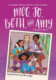 "meg jo beth and amy book cover and link to garphic novel in library catalog"