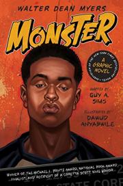 "monster graphic novel cover and link to graphic novel in library catalog"