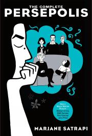 "persepolis book cover and link to graphic novel in library catalog"