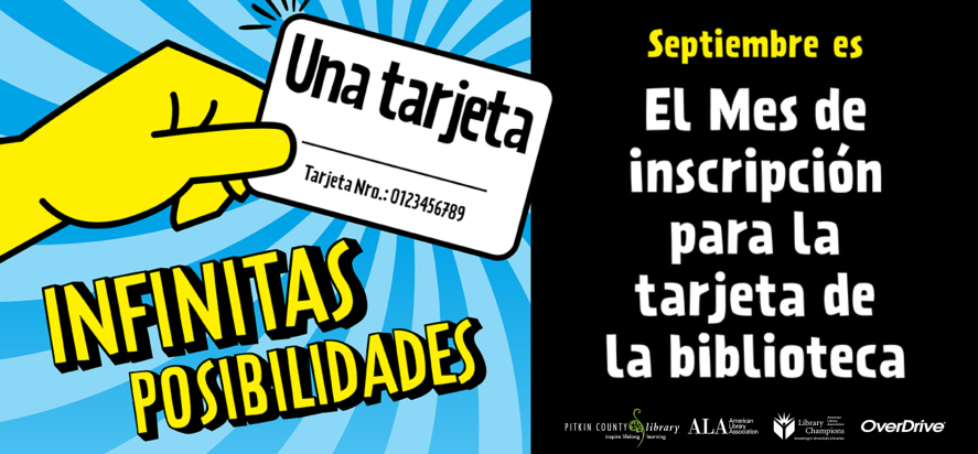 septiembre es el mes del inscripión para la tarjeta de la biblioteca