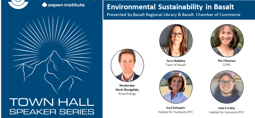 Hurst Community Initiative Town Hall Speaker Series in basalt, presented by basalt chamber of commerce and basalt regional library