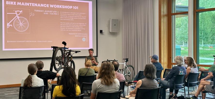 Photo of bike maintenance workshop
