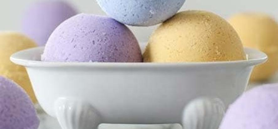 multi-color bath bombs 