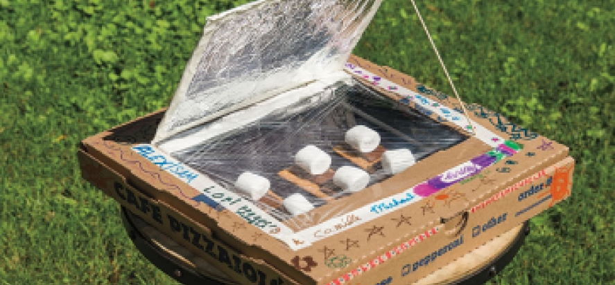 solar oven toasting marshmallows 