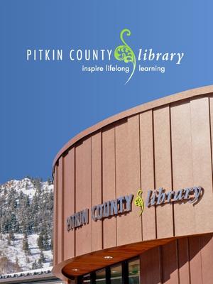Pitkin County Library building and logo
